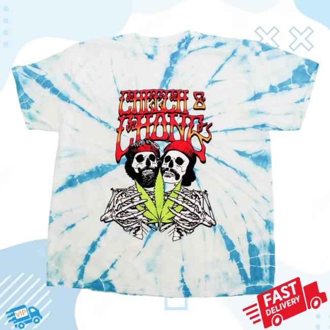 Official Cheech And Chong Store Shop 420 Collection Stoned Dead Tie Dye Blue Tee Cheechandchong Merch