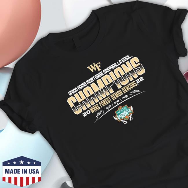 Wake Forest University Football 2022 Gasparilla Bowl Champions Long Sleeve Shirt