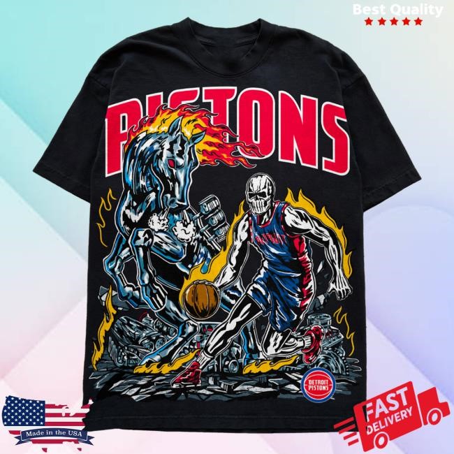 Detroit Horsepower Hot Shirt - Black | Warren Lotas Official NBA