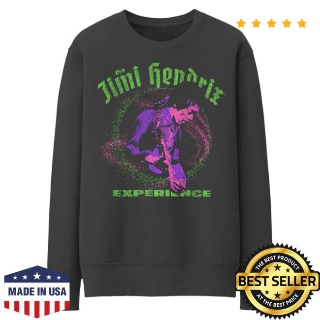 Official Jimi Hendrix Store Merch Jimi Hendrix Cosmos Crewneck Sweatshirt Vintage Black
