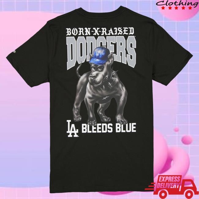 Official Born X Raised Merch Store Shop Born X Raised + Dodgers Dog T Shirt: Black BornXRaised