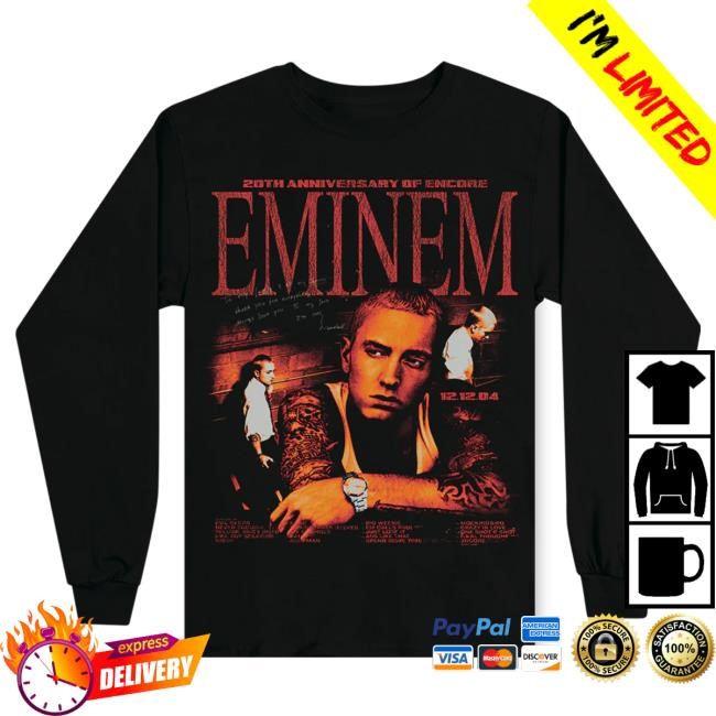 Official Eminem Store Merch Slim Shady Encore 20Th Anniversary Long Sleeve New Shirt SlimShady Clothing Shop