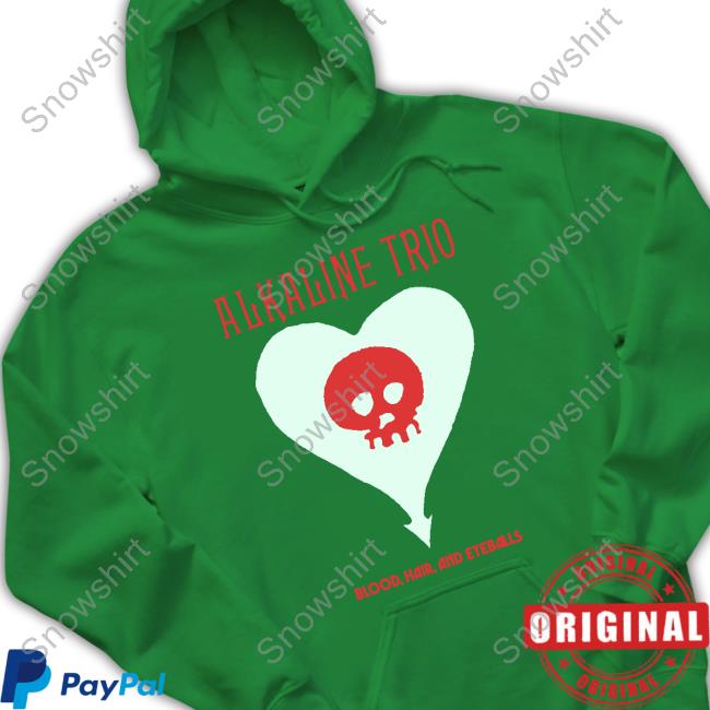 Alkaline Trio Merch Blood Hair And Eyeballs Heart Skull Tee Alkaline Trio Blood Hair And Eyeballs Heart Skull T Shirt