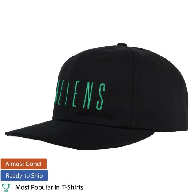 Official Brain Dead Merch Store We Are Brain Dead x Aliens 6 Panel Cap - Black
