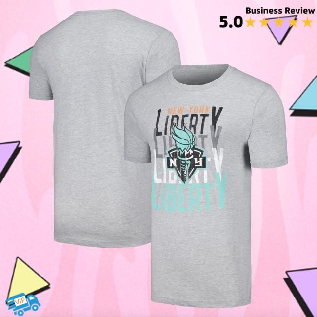 Official Ny Liberty Merch Store Unisex Stadium Essentials Heather Gray New York Liberty Dedication Tees Ny Liberty Apparel Shop