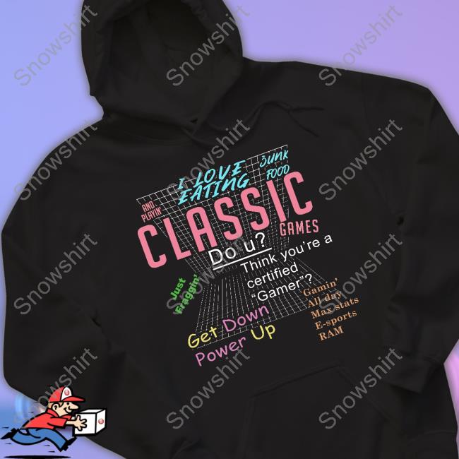 Erika Ishii I Love Eating Junk Food And Playin' Classic Games T Shirts