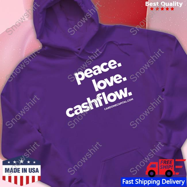 Peace Love Cashflow T Shirt Black