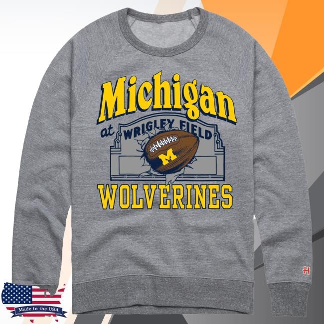 Michigan Wolverines Football Wrigley Field Game Crewneck Sweatshirt The M Den Shop
