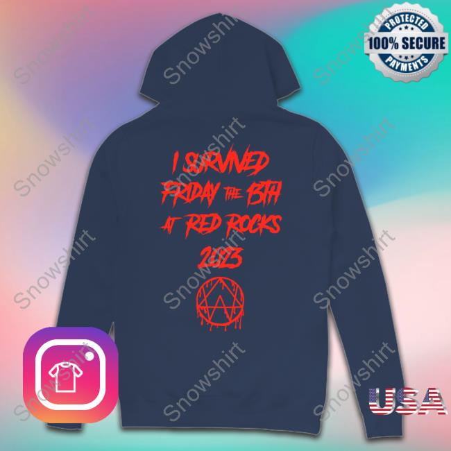 Alison Wonderland Red Rocks 2023 T Shirts Official I Survived Friday The 13Th At Red Rocks 2023 T Shirt