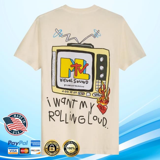 Official Rolling Loud Merch Store Shop Rolling Loud RL X B2SS I Want My RL Cream New Shirt RollingLoud