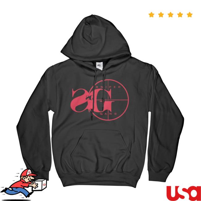 Official Sniper Gang Logo Black/Red Pullover Sweatshirt