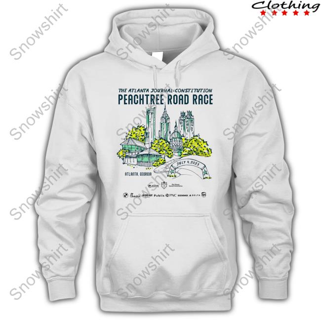 The Atlanta Journal Constitution 2023 AJC Peachtree Road Race T-Shirt 2023 Peachtree Road Race T-Shirt
