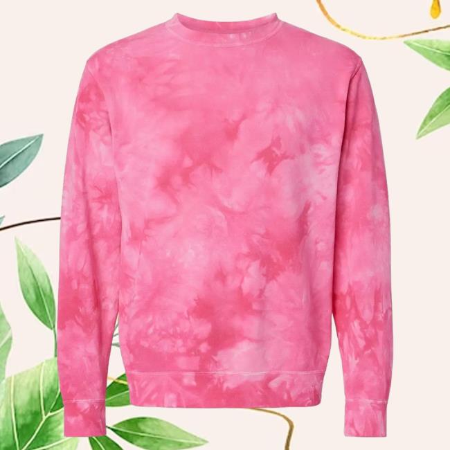 Official Kohls Apparel Clothing Store Shop Merch Independent Trading Co Midweight Tie-Dye Sweatshirts Pink Tie Dye