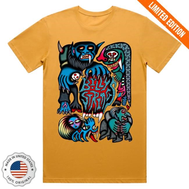 Billy Strings Merch Strange Characters T Shirt (Sean Drennen)