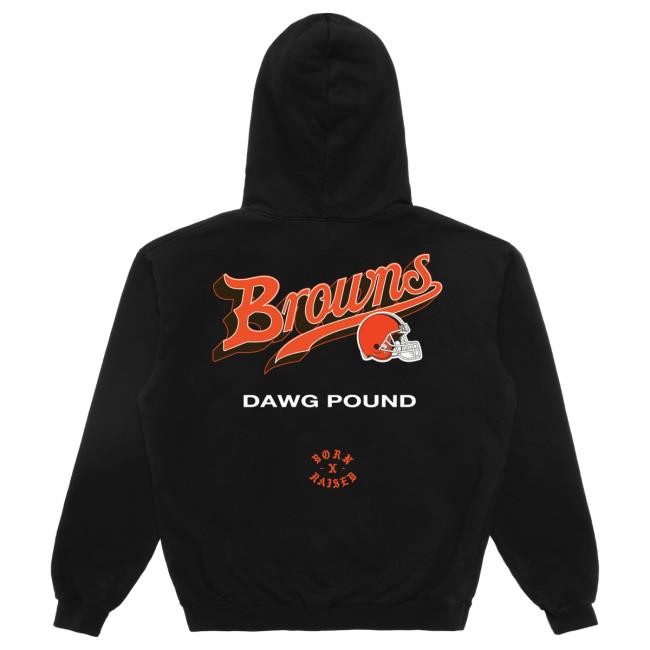 Unisex Cleveland Browns Born x Raised Black Pro Script Hood NFL Shop Store