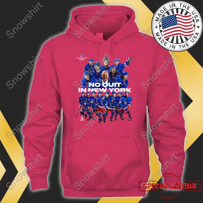 Rangers 22-23 Playoff Team Photo T-Shirt Madison Square Garden Shop No Quit In New York Rangers 22-23 Playoff Team Photo Shirts