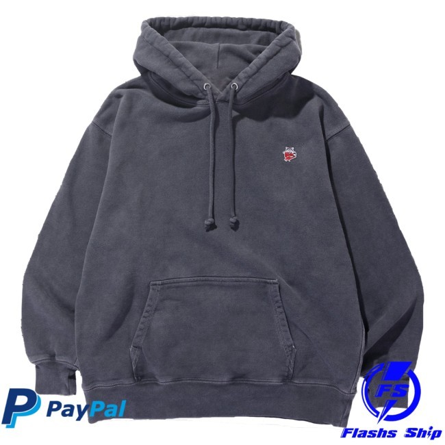 Washed Effect Raccoon One Point Hoodie