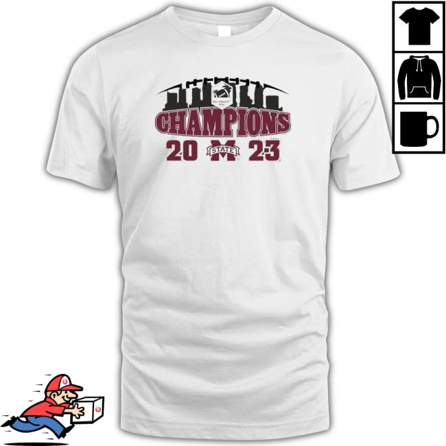 Mississippi State Football Reliaquest Bowl Champions 2023 Skyline Hoodie