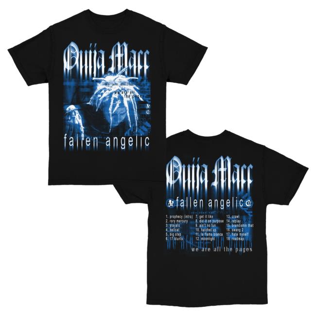 Official Chapter 17 Records Ouija Macc Merch Shop Ouija Macc Fallen Angelic - Album Shirt 2023
