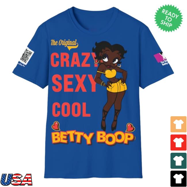 Official Betty Boop Crazy Sexy Cool New Shirt Royal