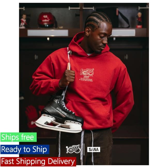 Official Sana Detroit Apparel Sana X Red Wings Century Club Hoodie SanaDetroit