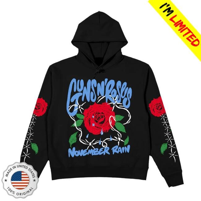 November Rain Black Sweatshirt Hoodie - Guns N' Roses Official Store