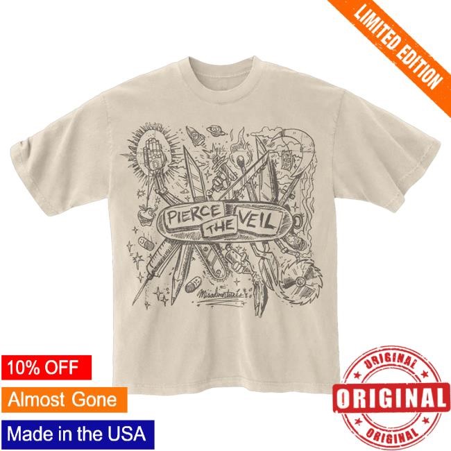 Official Pierce The Veil Merch Store Misadventures T-Shirt Pierce The Veil Clothing Shop Ptv Merch