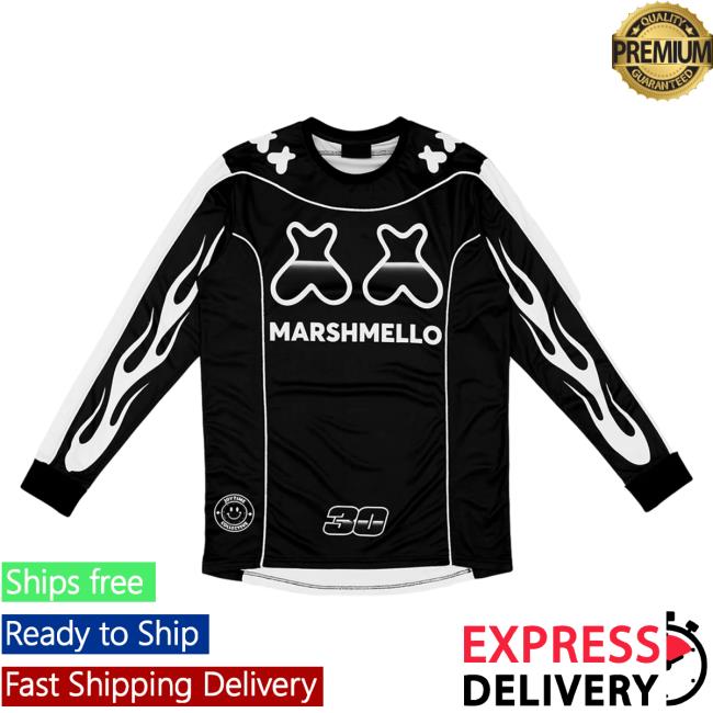 Official Marshmello Apparel Clothing Merch Store Marshmello Joytime L/S Moto Longsleeve Marsh Mello Shop
