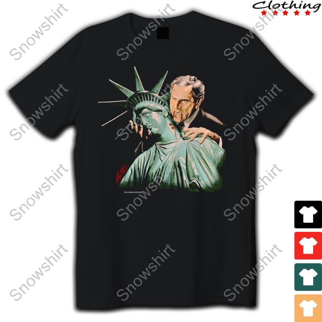 Official George Bush Vampire Bush Sucking Liberty Black T-Shirt George Bush Vampire Bush Sucking Liberty Edition Limited Tee Shirt Black