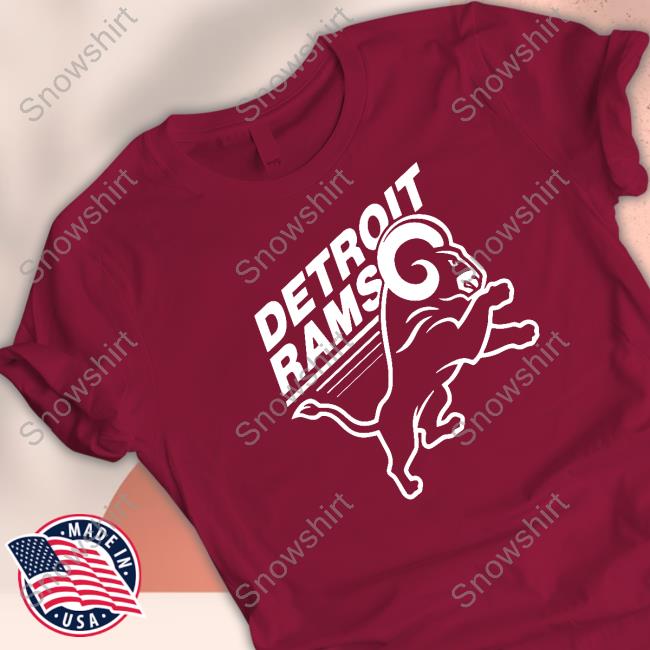Official Lions Detroit Rams T Shirt Los Angeles Lions Detroit Rams Shirt 2024