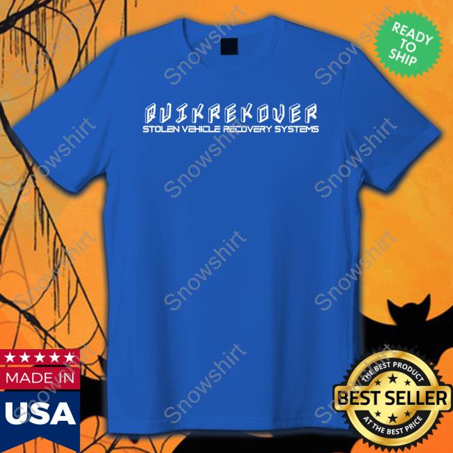 Quikrekover Stolen Vehicle Recovery Systems Shirt Dark Heather