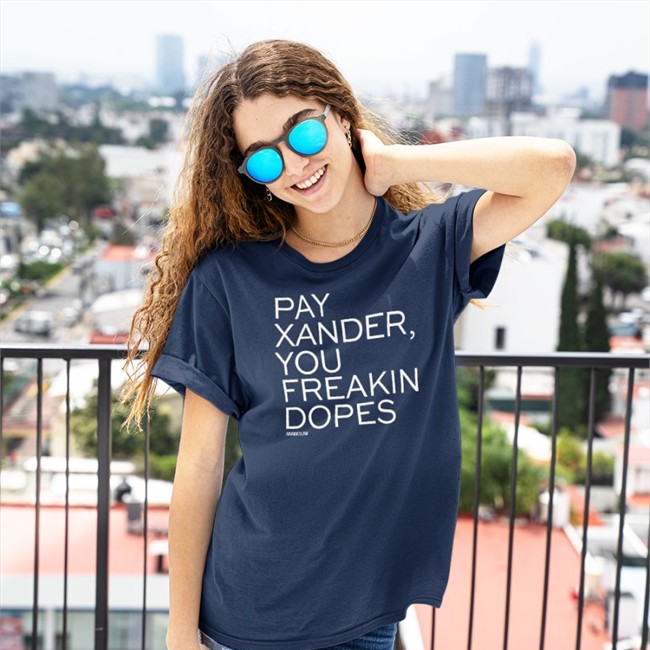 Bonfire Merch Pay Xander You Freakin Dopes Hooded Sweatshirt Red Surviving Grady