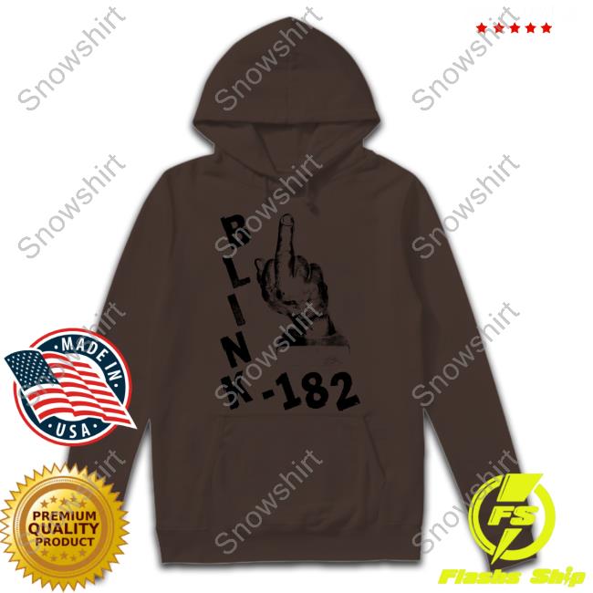 Official Blink 182 Merch Middle Finger T-Shirt Blink 182 Merch Middle Finger T-Shirt