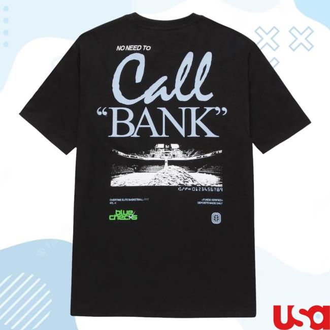 Official Overtime Tv Merch Store Apparel Clothing Shop Over Time Blue Checks Call Bank Tshirt