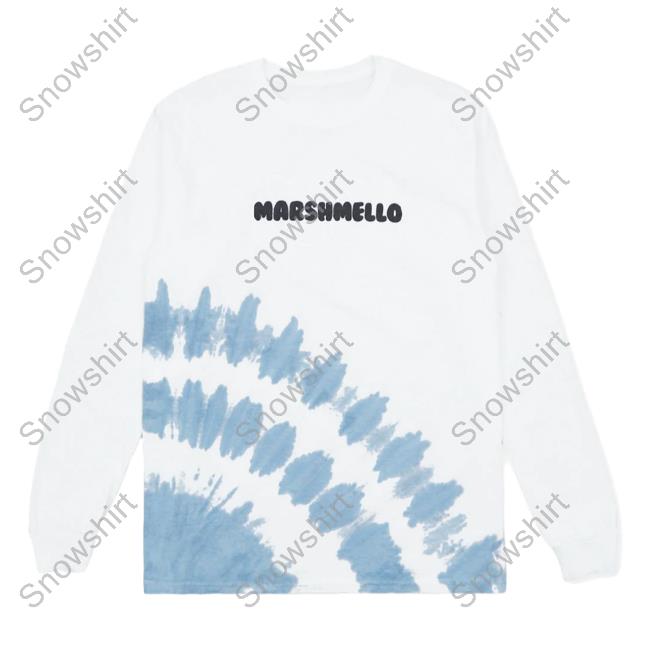 Official Marshmello Music Clothing Store Shop Mello Spot Tie Dye L/S Hoodie White Marshmellomusic Merch