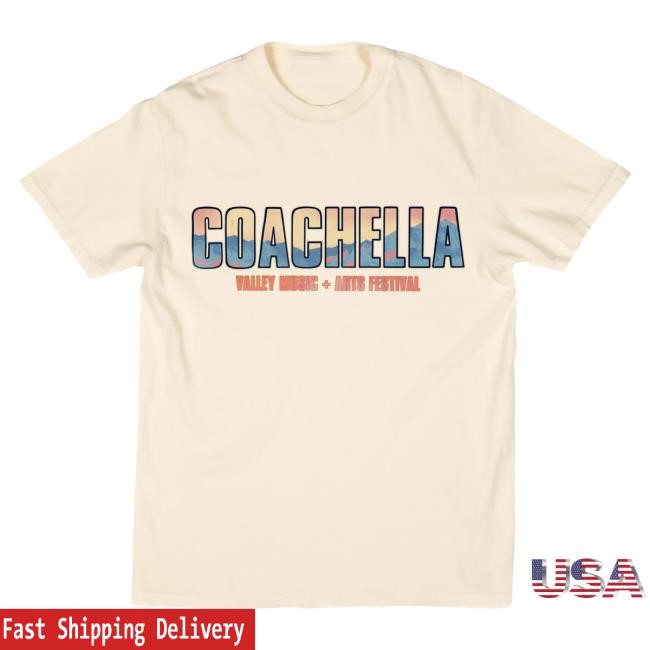 Coachella Merch Store Golden Hour 2025 Lineup Tee