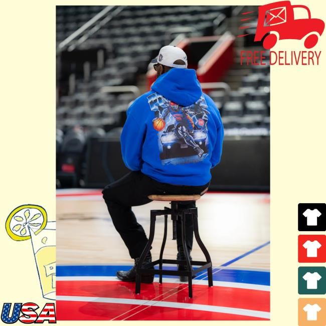 Official Kiwiclo Merch Store Pistons Horsepower Hoodies Blue
