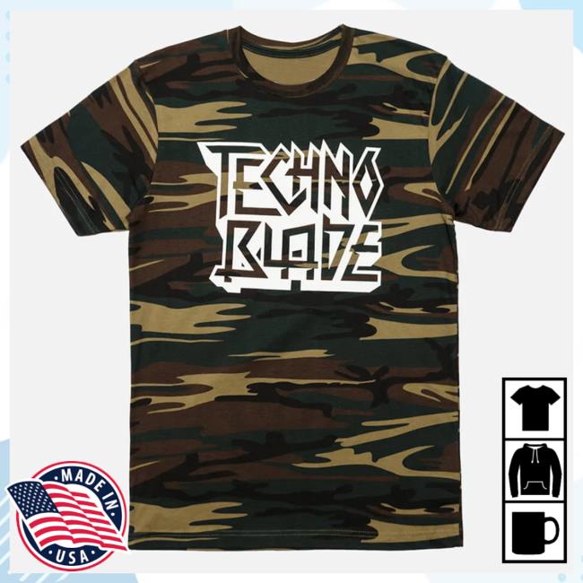 Official Technoblade Merch Camo Wordmark T Shirt
