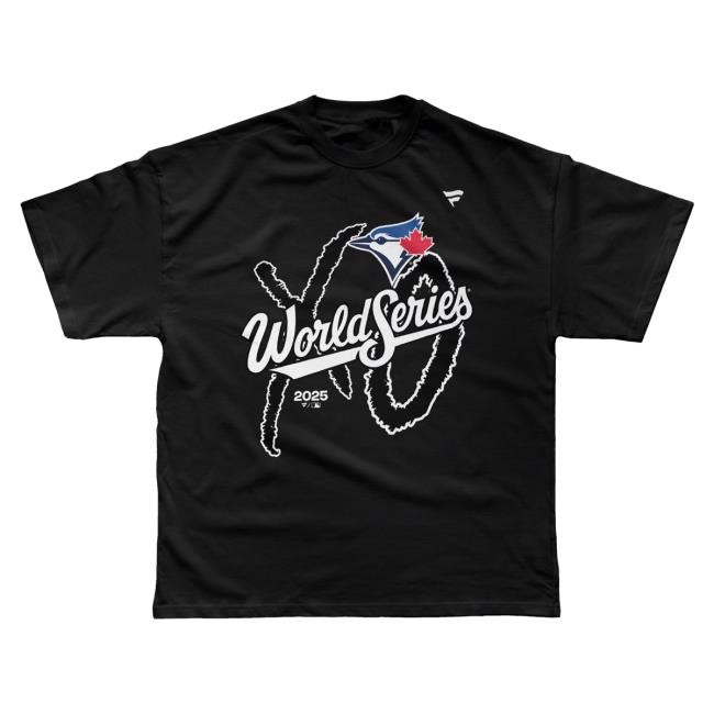 Official MLB Shop Men's Toronto Blue Jays x The Weeknd Fanatics Black 2025 World Series Legacy Tees Toronto Blue Jays Merch