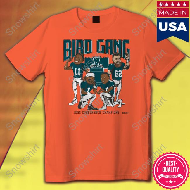 Bird Gang Conference Champions Caricatures Long Sleeve Bird Gang Philadelphia Conference Champions Caricatures Crewneck Sweatshirt