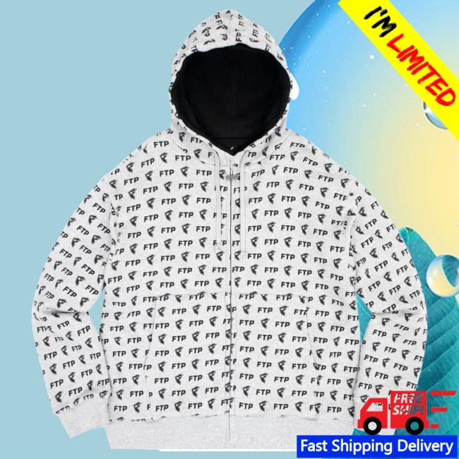 FTP + Famous All Over Logo Zip Hoodie Fuck The Population
