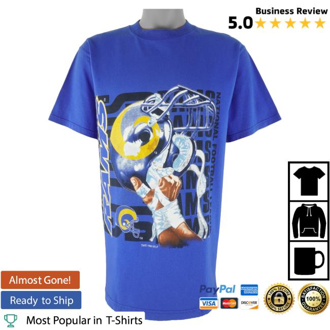 Official Vintage Club Clothing (Logo 7) - St. Louis Rams Helmet Tee 1996 Large