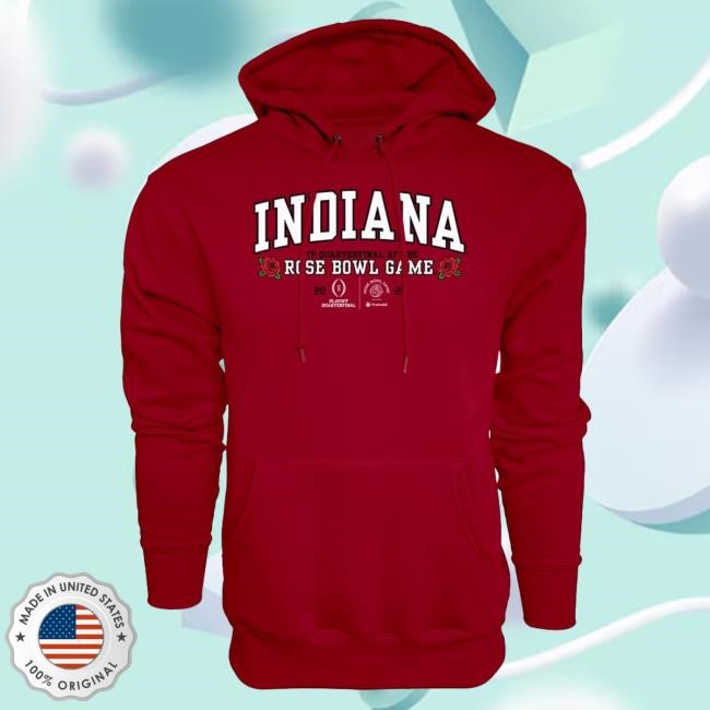 Blue 84 Indiana Hoosiers Mens Crimson 2026 Rose Bowl Game Twill Long Sleeve Crew | Rally House Official Merch Store Shop | RallyHouse