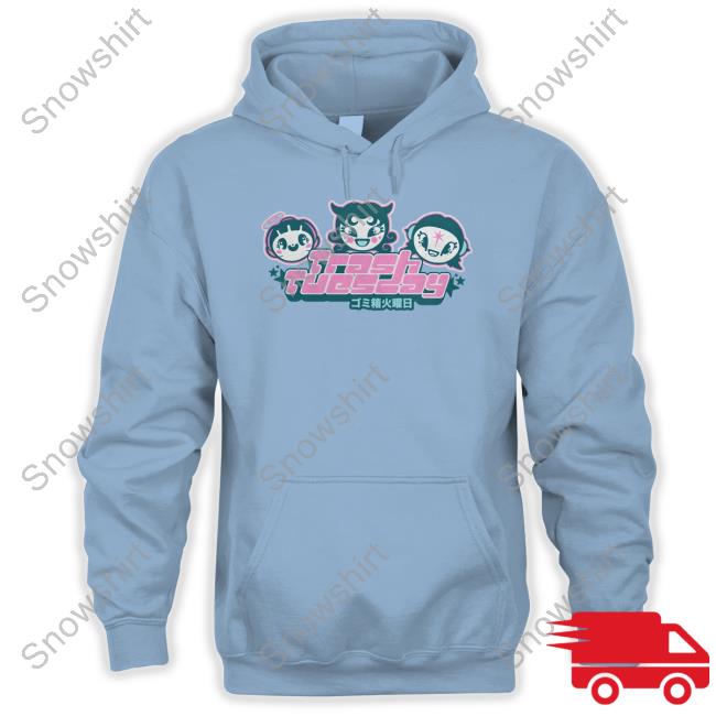 Trash Tuesday Merch Y2K Faces Hooded Sweatshirt Itstrashtuesday