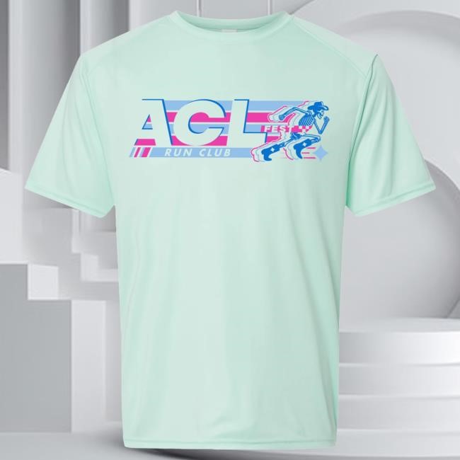 Acl Merch 2025 Run Club Skeleton Performance Shirt Austin City Limits Music Festival