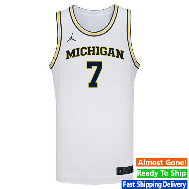 Michigan Wolverines #7 Jessica Fields Student Athlete White Women's Basketball Jersey Hot Shirt The M Den Shop Official