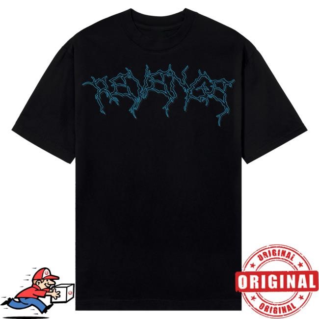 Official City Morgue Merch Revenge X City Morgue Lightning Logo Cerberus Tee Black/Blue Attractive Shirt City Morgue Clothing