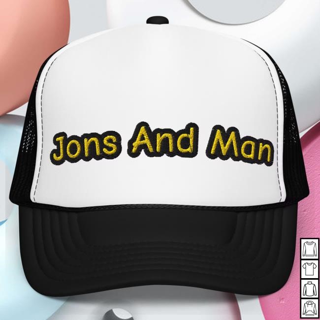 Official Jon Sandman Jons And Man Meme Cap Black / White / Black Official Jon Sandman Jons And Man Meme Hat Black / White / Black