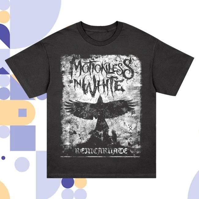 Official Miwmerch Motionless In White Reincarnate Crow Attractive Shirt (Black) Miw Merch Store