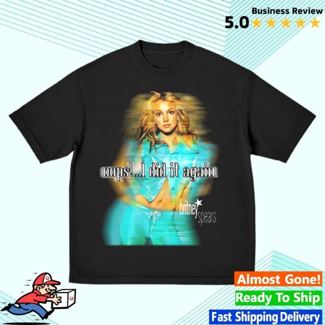 Official Britney Spears Merch Store Britney Spears Oops!... I Did It Again Black Hot Shirt